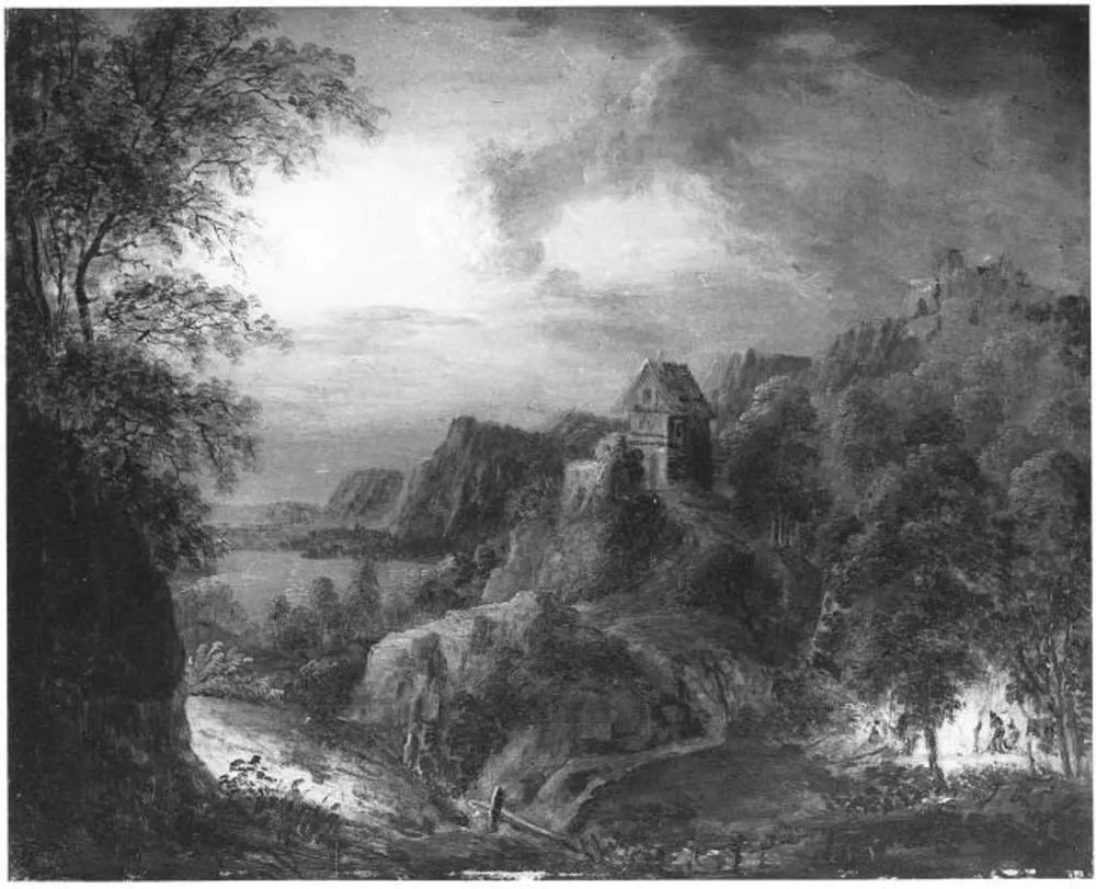 Landscape with Full Moon, by Johann Georg Trautmann, unspecified, 1748