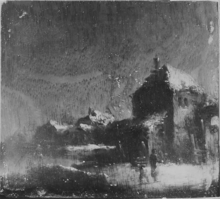 Winterlandschaft, by Johann Georg Trautmann, unspecified, 1741