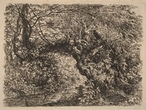 An Old Willow by a Stream, by Johann Georg von Dillis