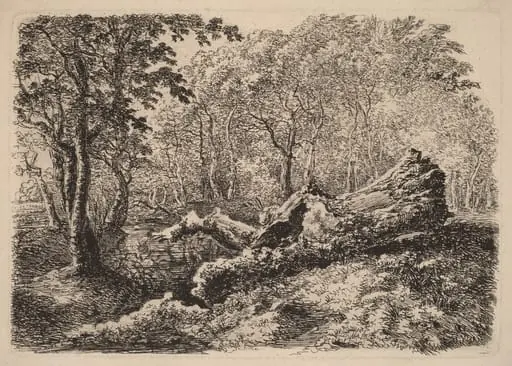 Mouldering Tree Trunk, by Johann Georg von Dillis