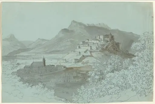 View of Salzburg, by Johann Georg von Dillis