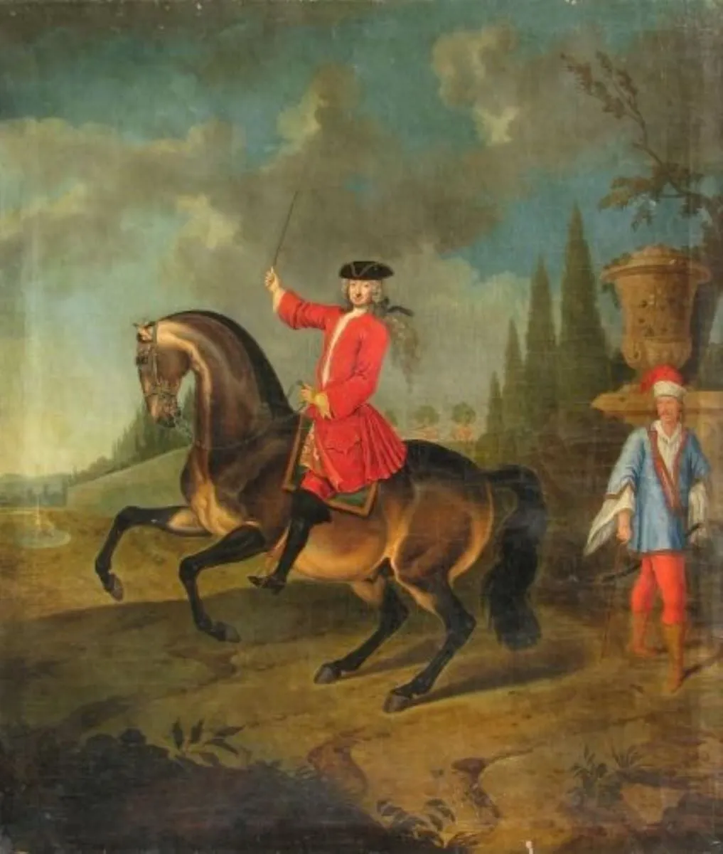 Călăreț cu cravașa ridicată, by Johann Georg Von Hamilton, unspecified