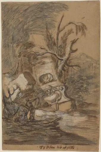 Capriccio with Antique Ruins, by Johann George Böhm