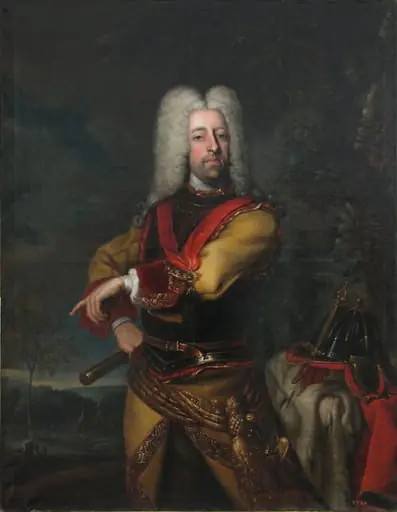 Principele Johann Georg Christian von Lobkowitz, general-comandant în Transilvaniei (în Registrul inventar: Principele Georg Christian von Lobkowitz).Pandant: Marie Henriette von Waldstein-Wartenburg, soția principelui Johann Georg Christian von Lobkowitz, by Johann Gottfried Auerbach
