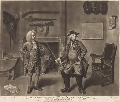 Mr. Foote in the Character of Major Sturgeon, in the Mayor of Garrat, by Johann Gottfried Haid