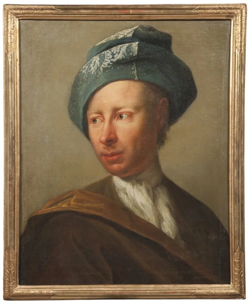 Gustaf Abraham Piper (1692-1761), generalmajor, landshövding i Österbotten, g.m. 1. Eleonora Gustaviana Tungel, 2. friherrinnan Märta Christina Margareta Sture, by Johann Gottfried Tannauer, oil, 1716