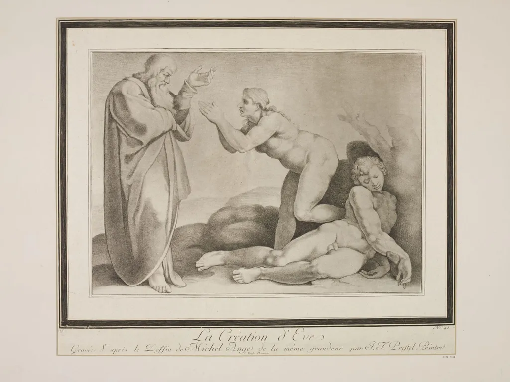 Creation of Eve, by Johann Gottlieb Prestel