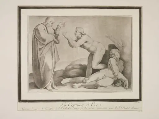 Creation of Eve, by Johann Gottlieb Prestel