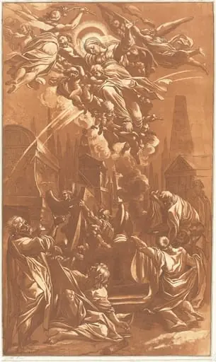 The Ascension of the Virgin, by Johann Gottlieb Prestel