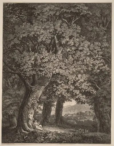 Italian Landscape with a Pair of Shepherds, by Johann Heinrich Meyer