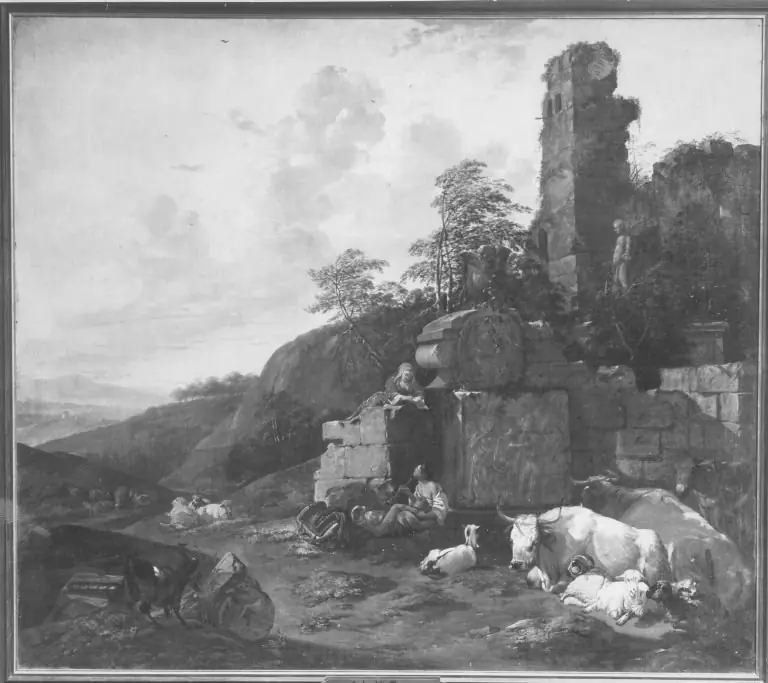 Abendlandschaft mit Vieh