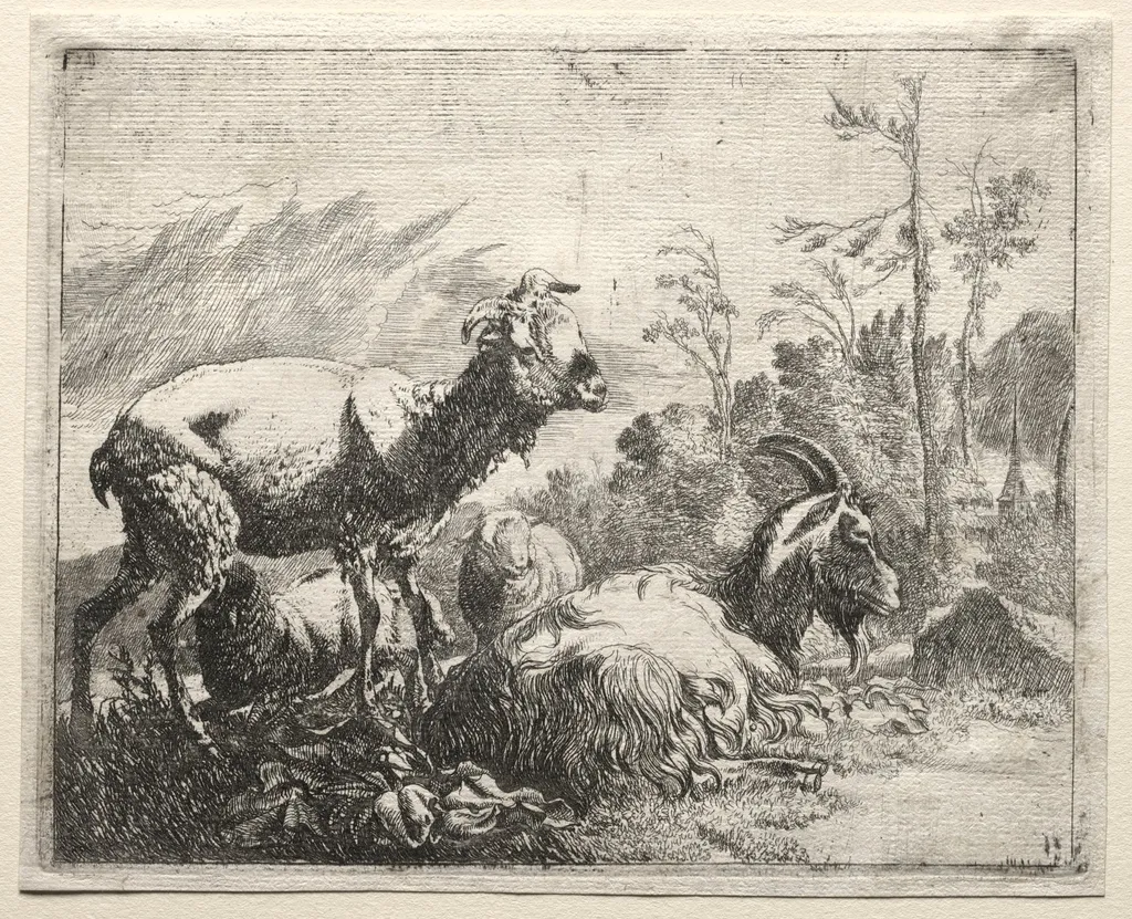 Goats, by Johann Heinrich Roos, 1665