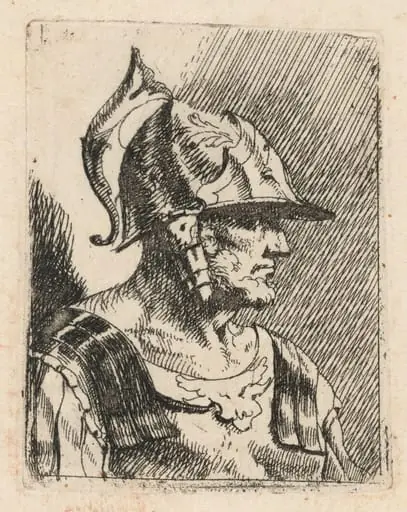 Bust of a Bearded Warrior, by Johann Heinrich Schönfeld