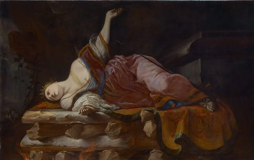 Dido on the Pyre, by Johann Heinrich Schönfeld