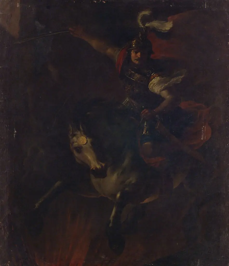 The Sacrificial Death of Marcus Curtius, by Johann Heinrich Schönfeld