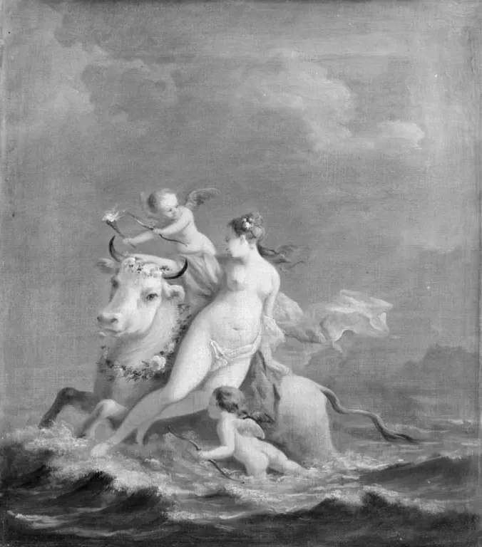 The Rape of Europa, by Johann Heinrich Tischbein, oil, 1763