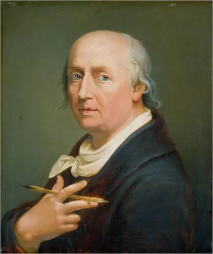 Self portrait of Johann Heinrich Wilhelm Tischbein (1751-1829), by Johann Heinrich Wilhelm Tischbein