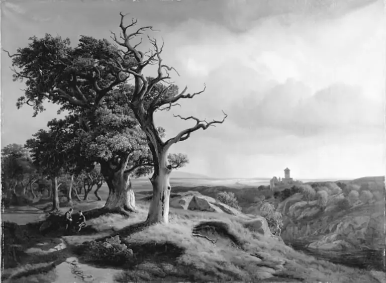 A view of Bohemia from Oberlausitz, by Johann Hermann Carmiencke