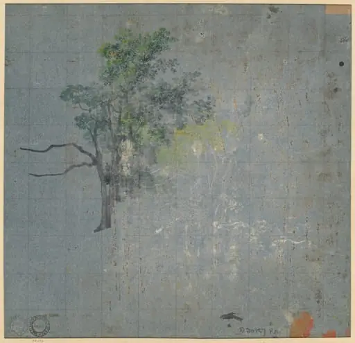 Tree Studies (verso), by Johann Jacob Dorner