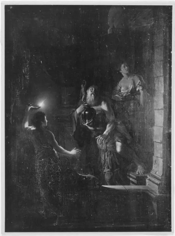 Aeneas verlässt das brennende Troja, by Johann Jakob Dorner the Elder