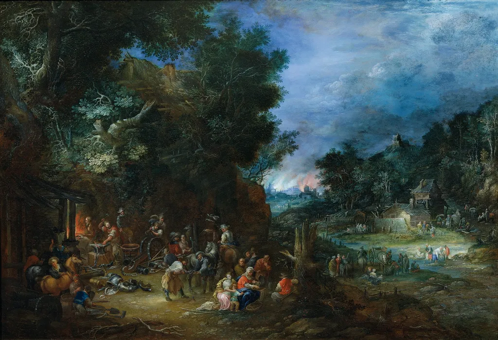 The four elements: Fire, by Johann Jakob Hartmann, oil, 1716