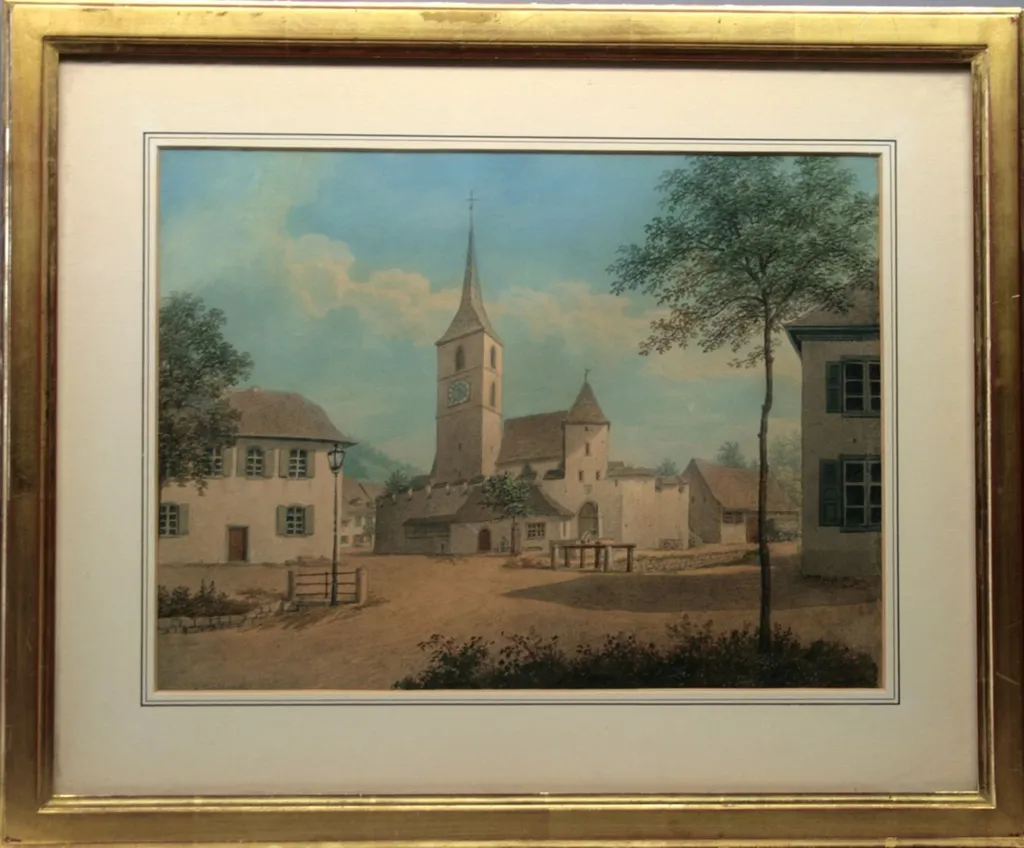Johann Jakob Schneider - Malerei, Reformierte Kirche St. Arbogast, by Johann Jakob Schneider, unspecified, 1833