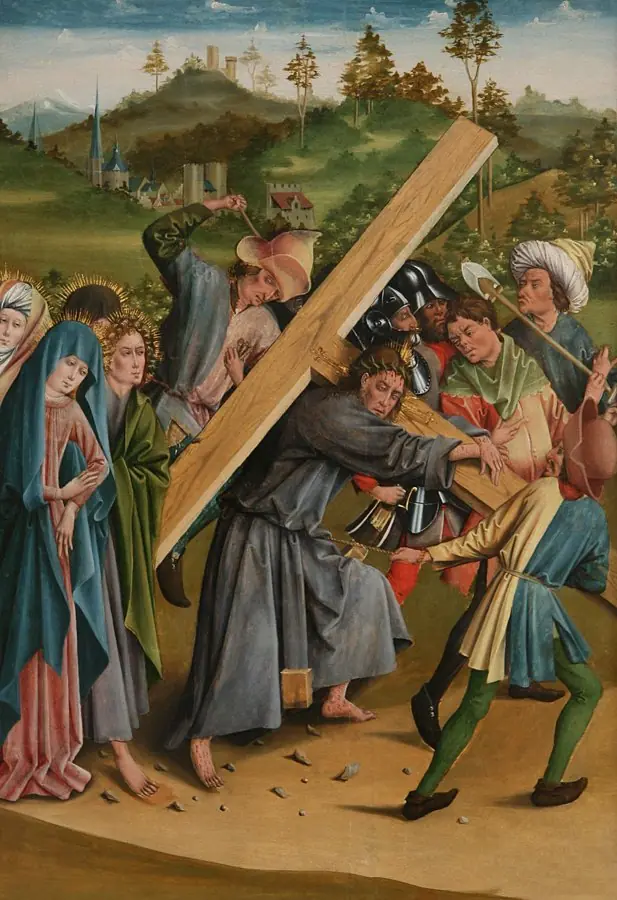 Christ carrying the cross, by Johann Koerbecke