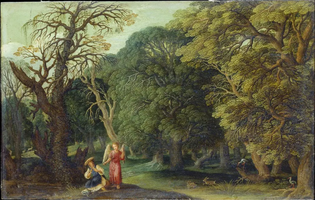 Hagar and the Angel in the Desert, by Johann König
