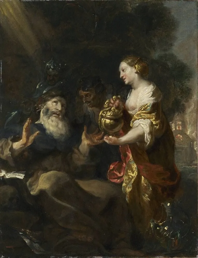 Temptation of Saint Anthony, by Johann Liss, unspecified, 1624