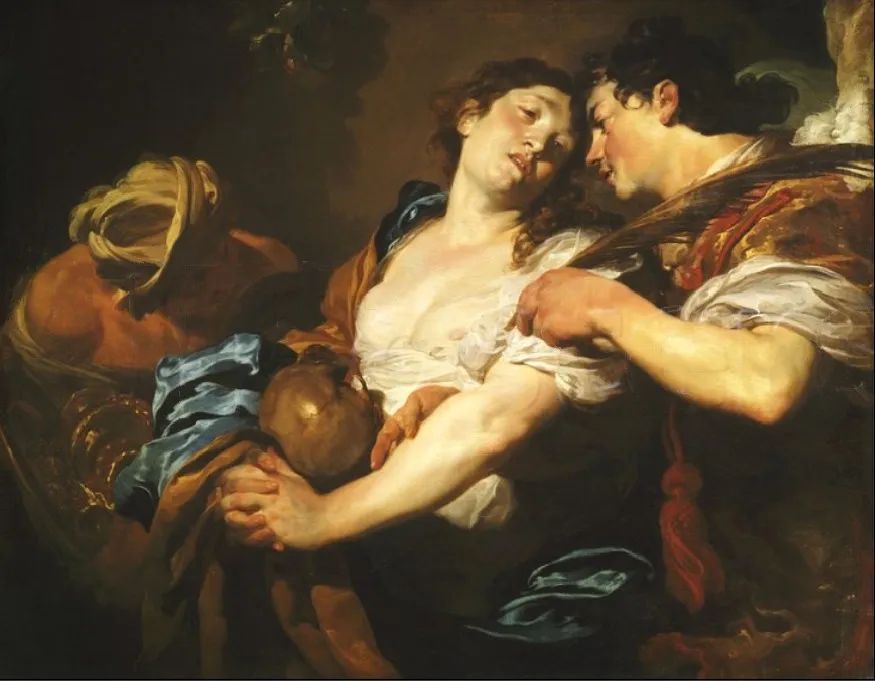 Temptation of Saint Mary Magdalen, by Johann Liss, oil, 1623