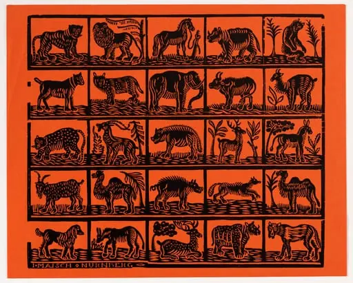 Endpaper with Animals, by Johann Maisch