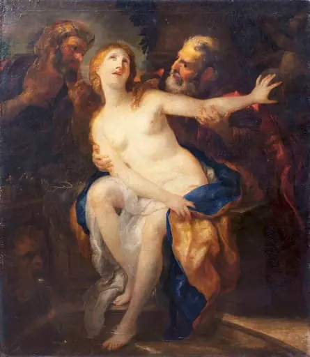 Suzana și cei doi bătrâni, by Johann Melchior Roos