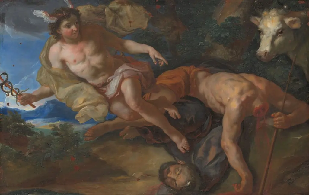 Mercury rescues the disguised Io after beheading Argus, by Johann Michael Rottmayr