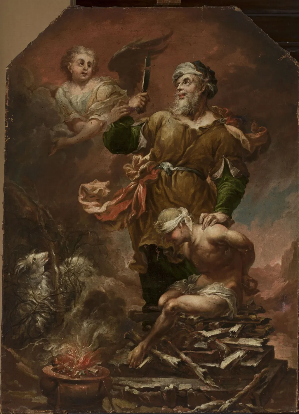 Sacrifice of Isaac, by Johann Michael Rottmayr, oil, 1703