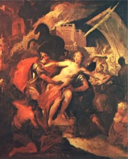 Răpirea Elenei, by Johann Michael von Rosenbrunn Rottmayr-Rosenbrunn