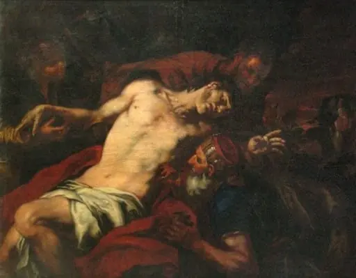 Samariteanul milostiv ; pandant: Vindecarea orbului și pandant: Întoarcerea fiului risipitor, by Johann Michael von Rosenbrunn Rottmayr-Rosenbrunn