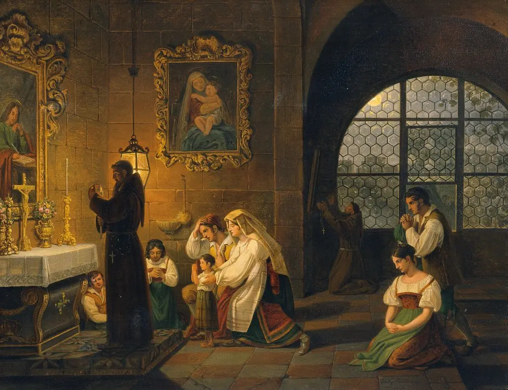 Das Innere einer italienischen Kirche, by Johann Nepomuk Schödlberger