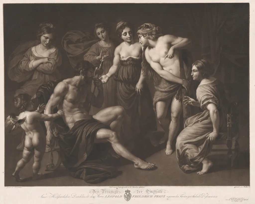 Der Triumph der Omphale (The Triumph of Omphale), by Johann Peter Pichler, ink, 1797