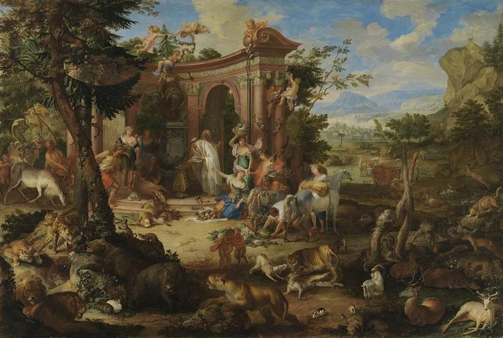Die Erde (aus der Folge der Vier Elemente), by Johann Rudolf Byss, unspecified, 1710