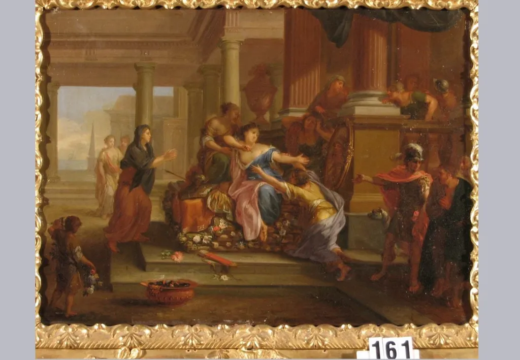 Sinuciderea Didonei. Pandant: Antiochus pe patul de suferință., by Johann Rudolf Byss, unspecified