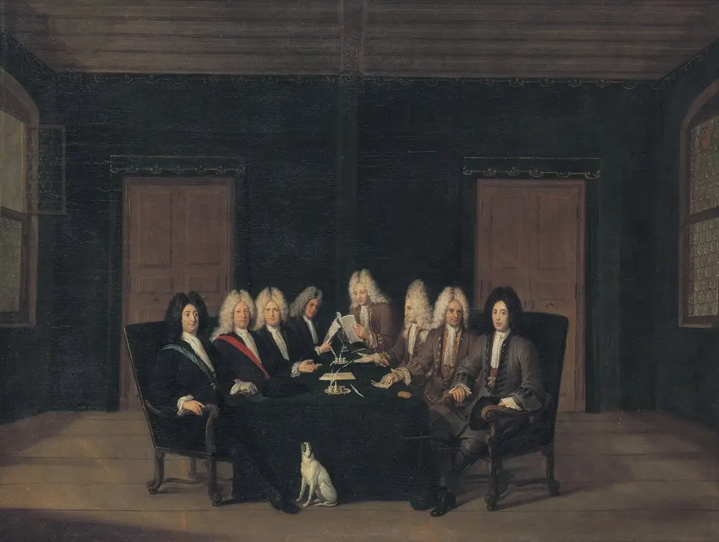 The emissaries of the peace congress of Baden on september 7th, 1714, by Johann Rudolf Huber