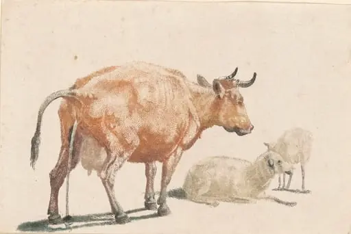 Pissing Cow and Two Sheep, by Johann Teyler
