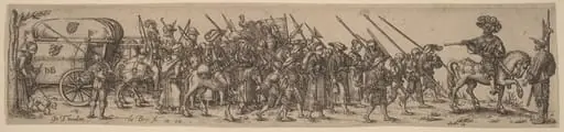 The Baggage Train with the Sergeant-Major, by Johann Theodor de Bry