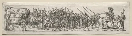 The Baggage Train with the Sergeant Major, by Johann Theodor de Bry
