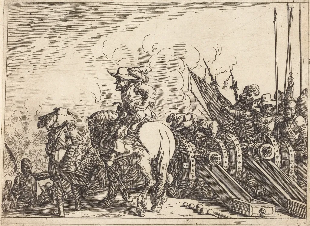 Capricci di varie battaglie, by Johann Wilhelm Baur, ink, 1635
