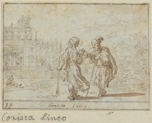 Corisca and Linco, by Johann Wilhelm Baur