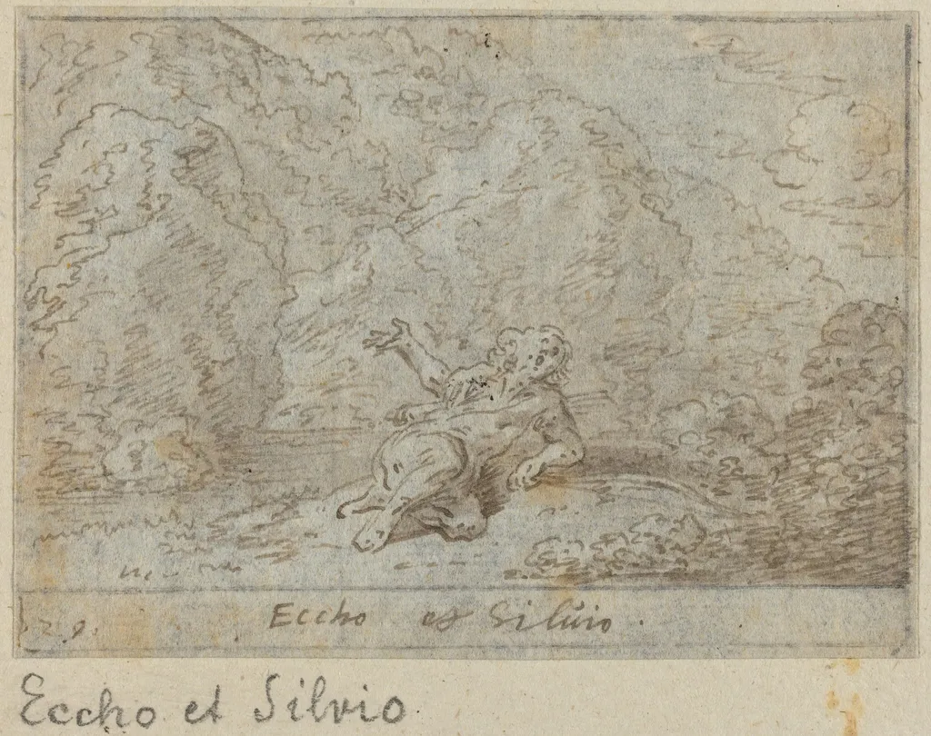 Silvio, by Johann Wilhelm Baur, ink, 1640
