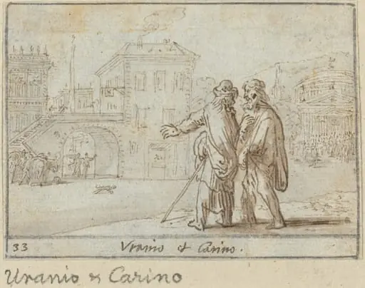 Uranio and Carino, by Johann Wilhelm Baur