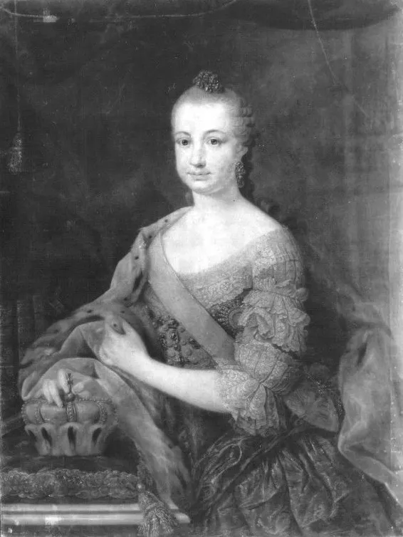 Elisabeth Maria Aloysia Auguste Gemahlin Karl Theodors, by Johann Wilhelm Hoffnas, oil, 1766