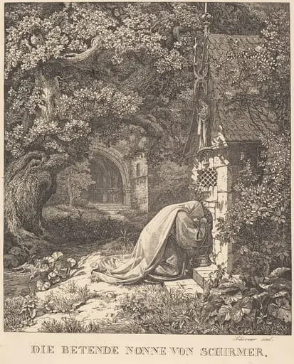 Die betende nonne (The Praying Nun), by Johann Wilhelm Schirmer